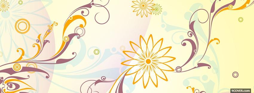 Photo simple flower creative Facebook Cover for Free