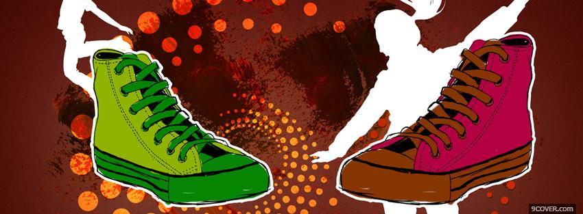 Photo dancing shoes creative Facebook Cover for Free