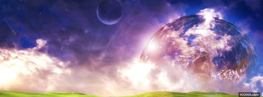 Photo space on earth creative Facebook Cover for Free