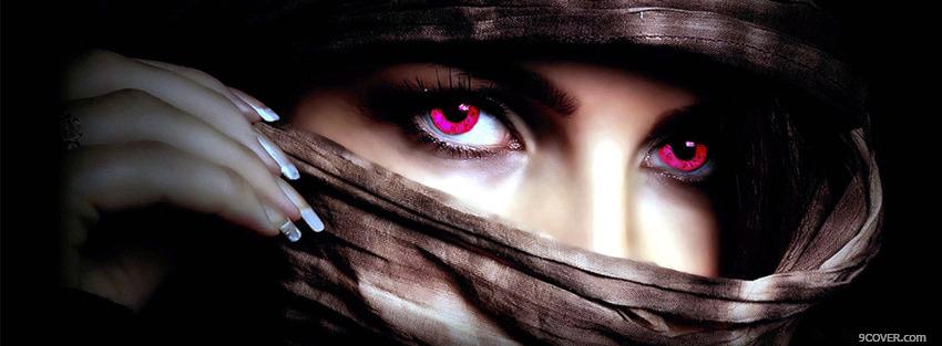 Photo pink eyes creative Facebook Cover for Free