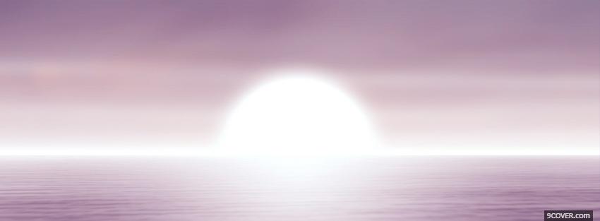 Photo purple sea sunset creative Facebook Cover for Free