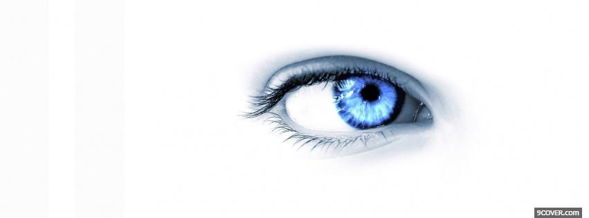 Photo intense blue eye creative Facebook Cover for Free