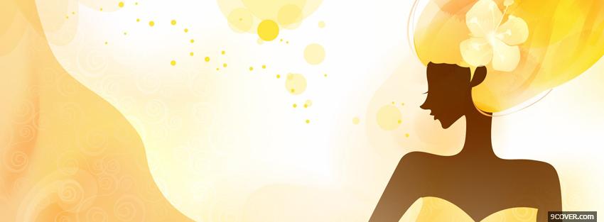 Photo yellow woman creative Facebook Cover for Free
