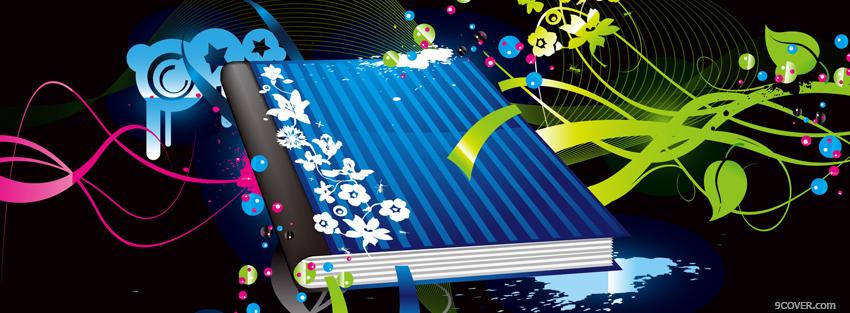 Photo magical notebook creative Facebook Cover for Free
