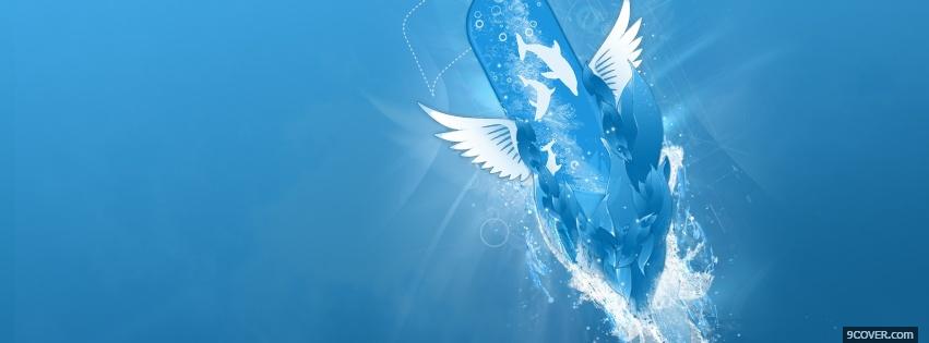 Photo dolphins creative Facebook Cover for Free