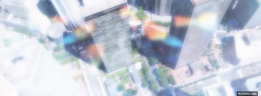 Photo light and buildings creative Facebook Cover for Free