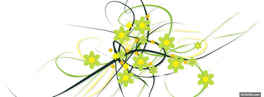 Photo cute little flowers creative Facebook Cover for Free