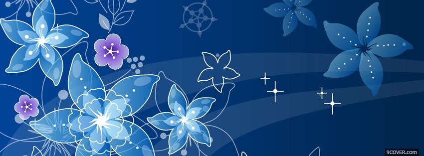 Photo flying flowers creative Facebook Cover for Free
