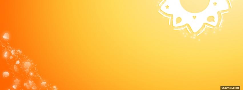 Photo sunny orange creative Facebook Cover for Free