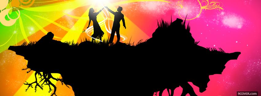 Photo ground colors people creative Facebook Cover for Free