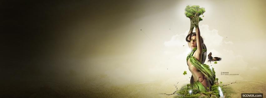 Photo arms of trees creative Facebook Cover for Free