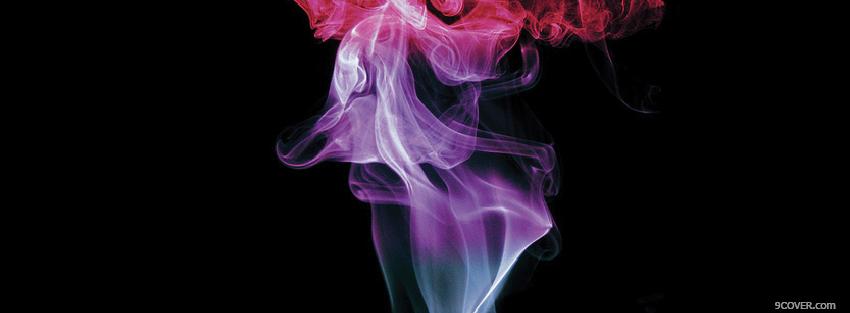 Photo colorful smoke creative Facebook Cover for Free