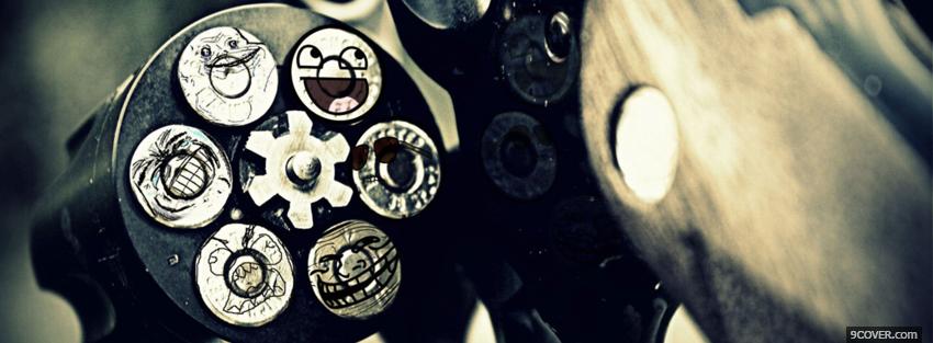 Photo smiley bullets creative Facebook Cover for Free