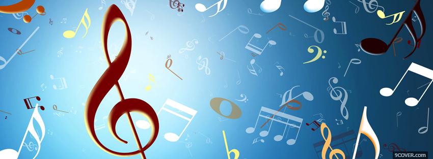 Photo music notes creative Facebook Cover for Free