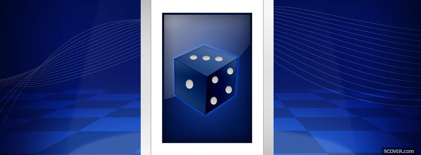 Photo blue dice creative Facebook Cover for Free