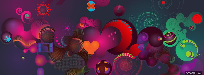 Photo fun shapes creative Facebook Cover for Free