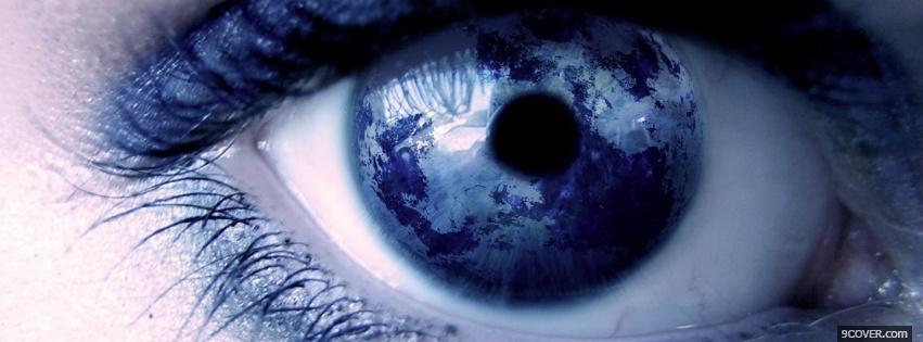 Photo planet in eyes creative Facebook Cover for Free