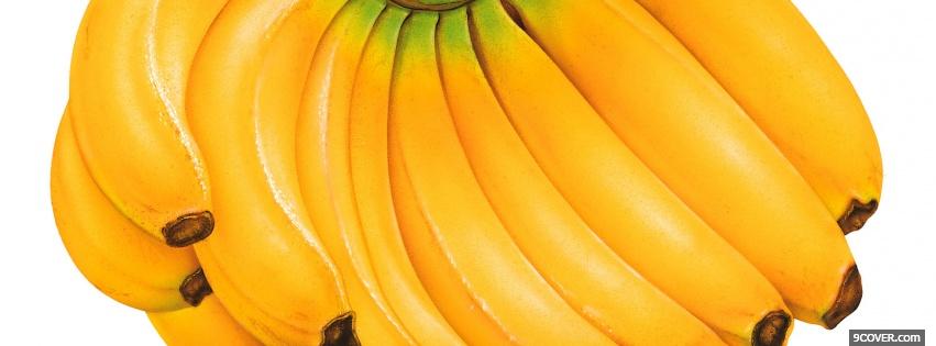 Photo yellow bananas food Facebook Cover for Free