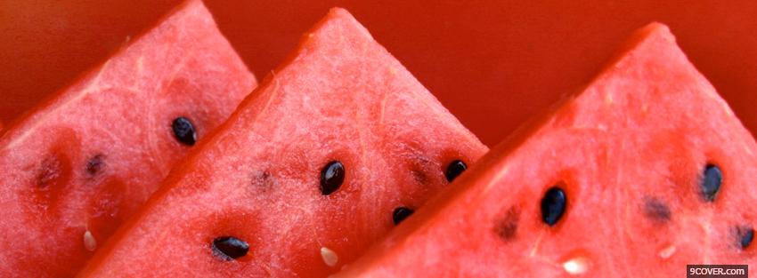 Photo yummy watermelons food Facebook Cover for Free
