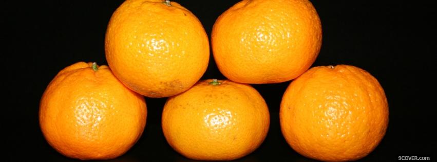 Photo clementine pyramid food Facebook Cover for Free