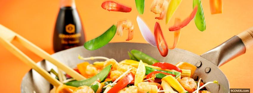 Photo asian cooking food Facebook Cover for Free