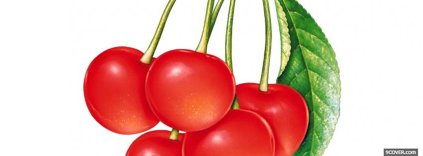 Photo cherry fruit Facebook Cover for Free