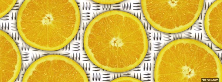 Photo sliced oranges food Facebook Cover for Free