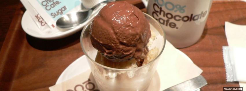 Photo chocolate icecream food Facebook Cover for Free