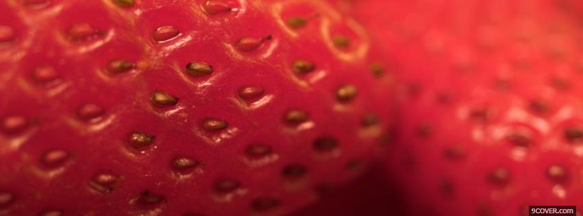 Photo strawberry close up Facebook Cover for Free