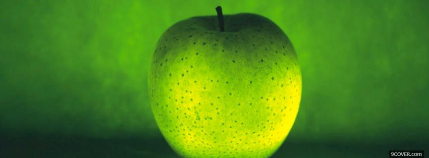 Photo green apple food Facebook Cover for Free