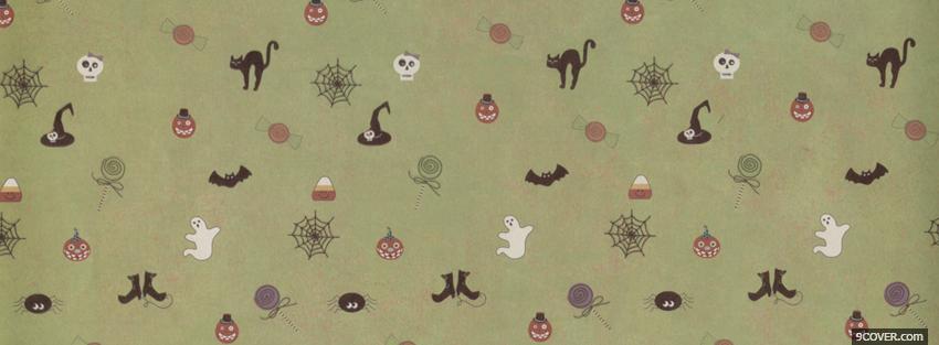 Photo halloween pattern Facebook Cover for Free
