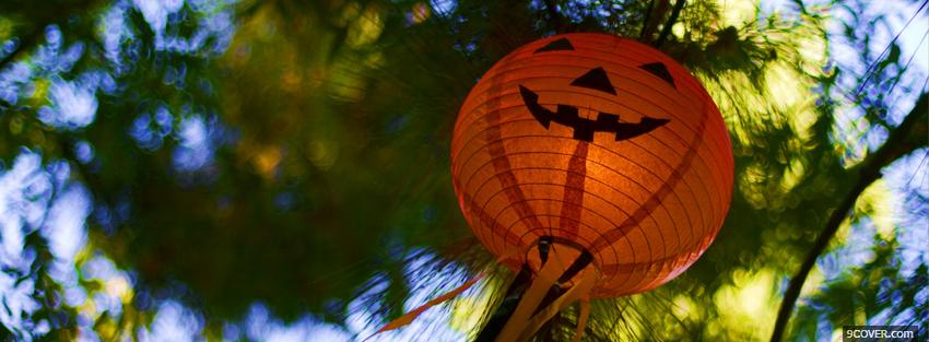 Photo halloween pumpkin in tree Facebook Cover for Free