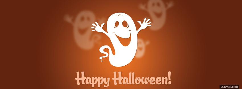 Photo happy halloween ghost Facebook Cover for Free