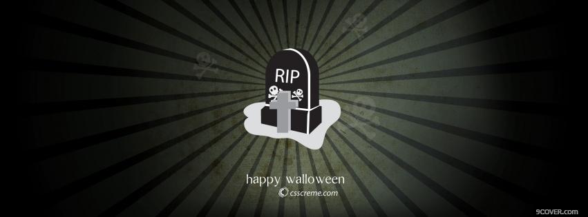 Photo r i p halloween Facebook Cover for Free