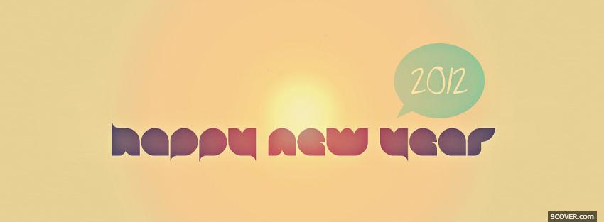 Photo simple new year holiday Facebook Cover for Free