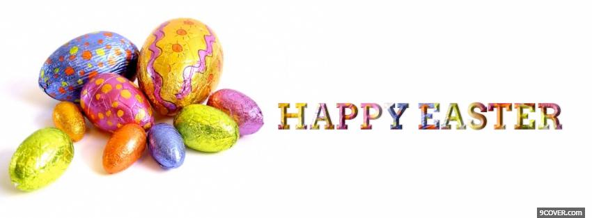 Photo eggs happy easter holiday Facebook Cover for Free