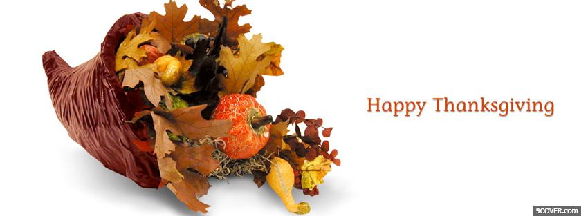 Photo thanksgiving decorations holiday Facebook Cover for Free