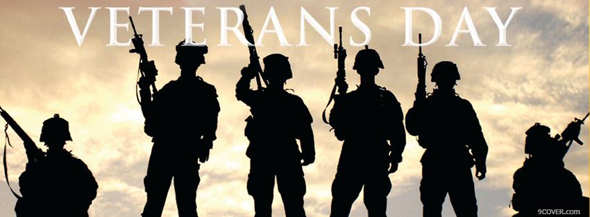 Photo veterans day holiday Facebook Cover for Free
