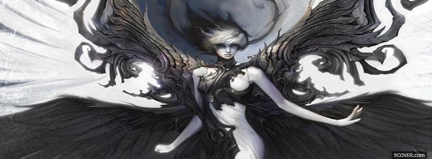 Photo woman angel manga Facebook Cover for Free