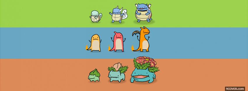 Photo pokemon evolution Facebook Cover for Free