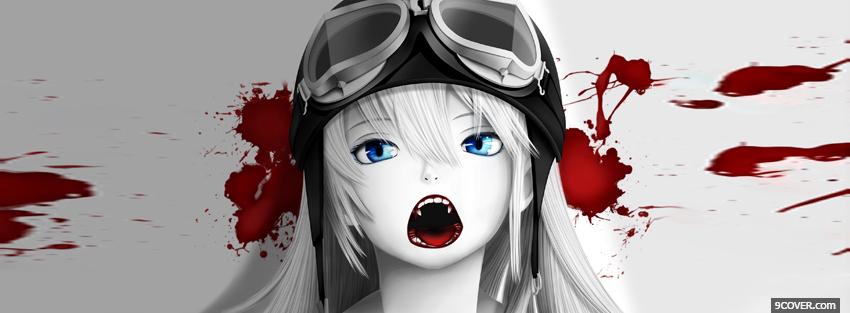 Photo blood girl manga Facebook Cover for Free