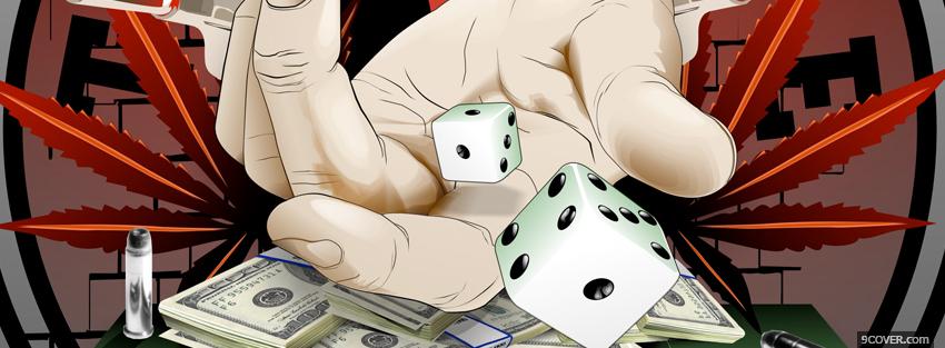 Photo dices and money manga Facebook Cover for Free