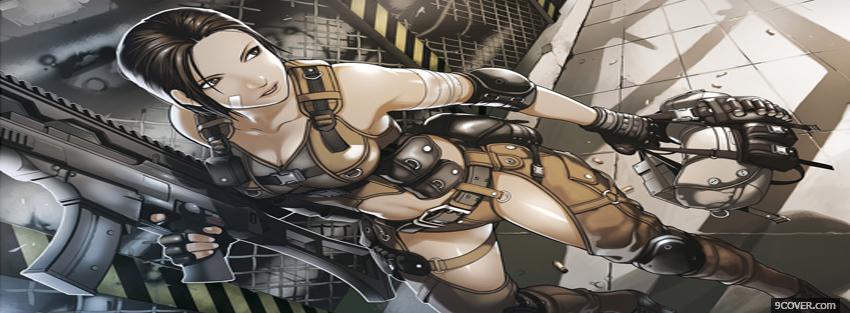 Photo combat arms anime manga Facebook Cover for Free