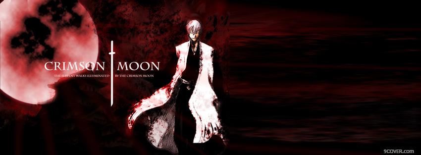 Photo crimson moon red manga Facebook Cover for Free