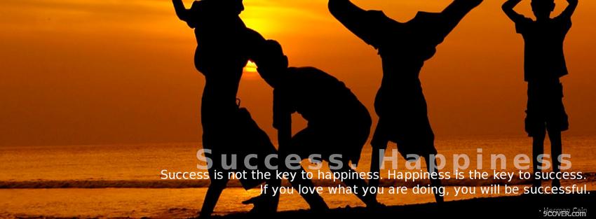 Photo success happiness quote Facebook Cover for Free