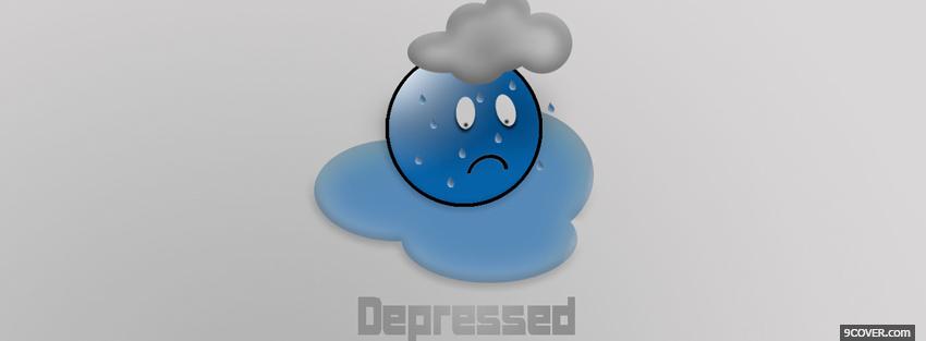 Photo depressed clouds quotes Facebook Cover for Free