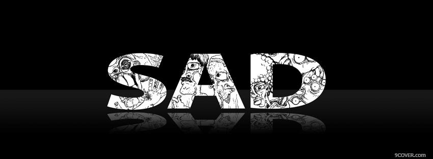 Photo black and white sad Facebook Cover for Free