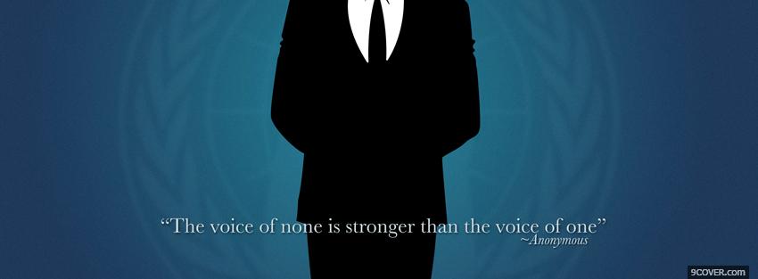 Photo voice of none quotes Facebook Cover for Free