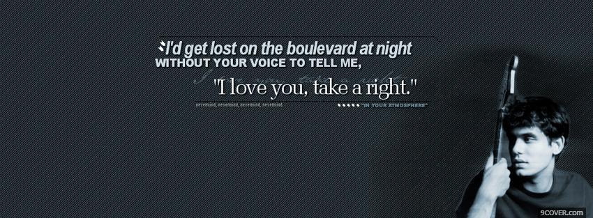 Photo boulevard at night quotes Facebook Cover for Free