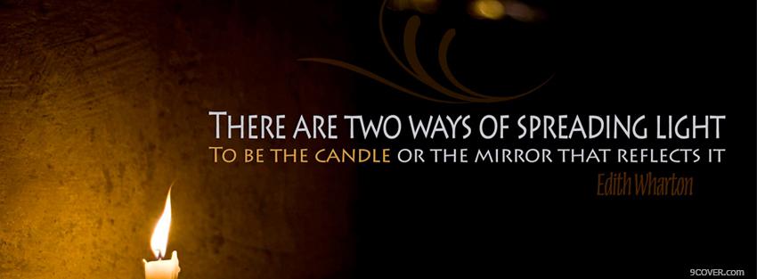 Photo spreading light quote Facebook Cover for Free